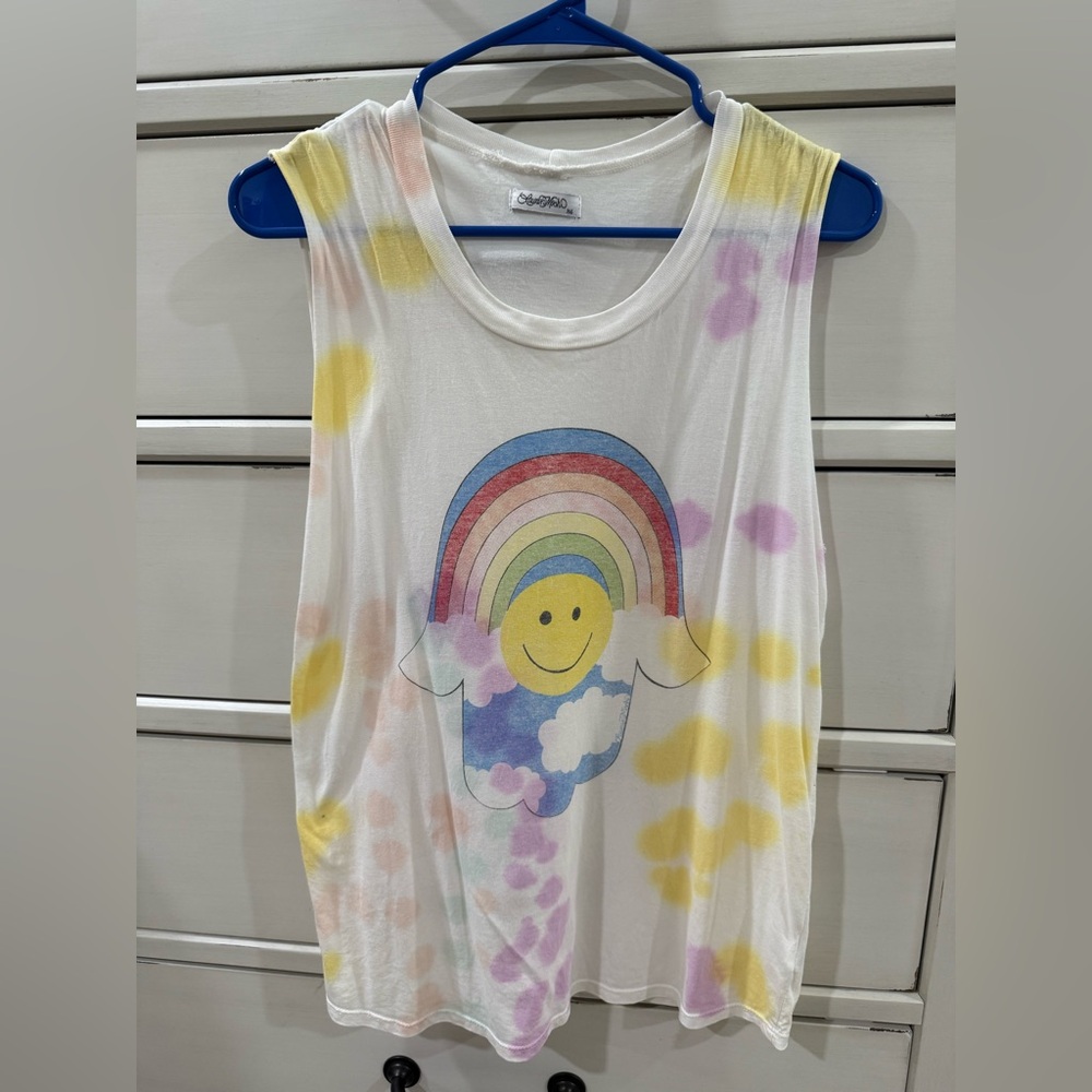 EUC Lauren Moshi Kel Rainbow Hamsa Tank